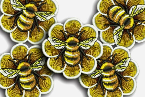 Bee on the Flower: A Charming Embroidery Design for Personalized Gifts