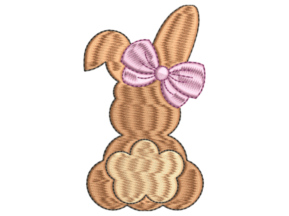 Bow Bunny Silhouette: A Charming Touch for Personalized Embroidery
