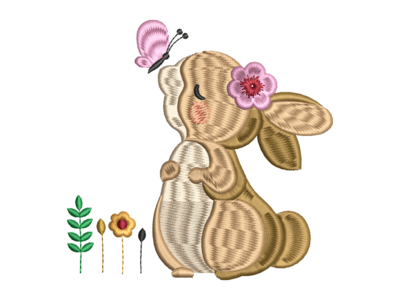 Butterfly Spring Bunny: A Seasonal Embroidery Gem