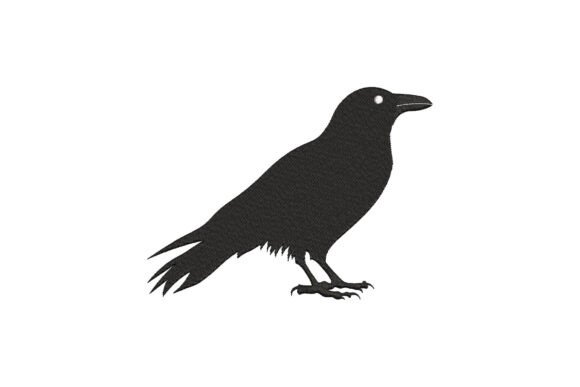 Crow Silhouette: A Thoughtful Embroidery Design for Personalized Gifts