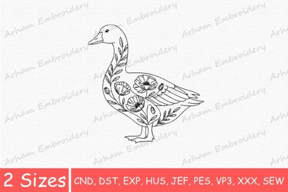 Elegant Floral Duck: A Seasonal Embroidery Review