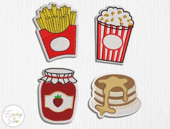 Fast Food Embroidered Patches Set Review