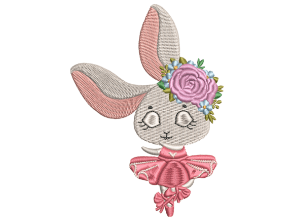 Floral Ballerina Bunny: A Seasonal Embroidery Gem