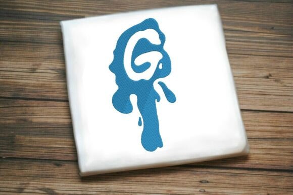 Paint Splash Uppercase Monogram G: A Seasonal Embroidery Standout