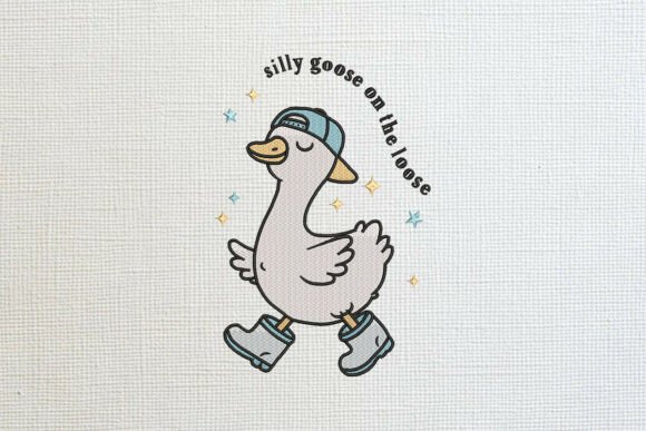 Silly Goose on the Loose: A Playful Embroidery Pick for Personalized Gifts