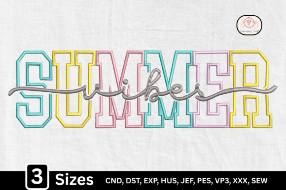 Vibrant Varsity Lettering for Summer