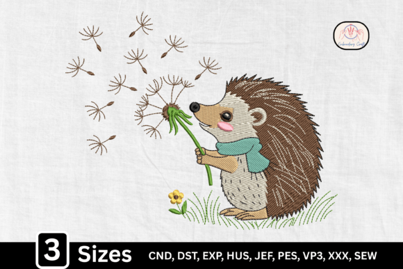 Woodland Animal Dandelion Hedgehog: A Seasonal Embroidery Gem for Holiday Crafters