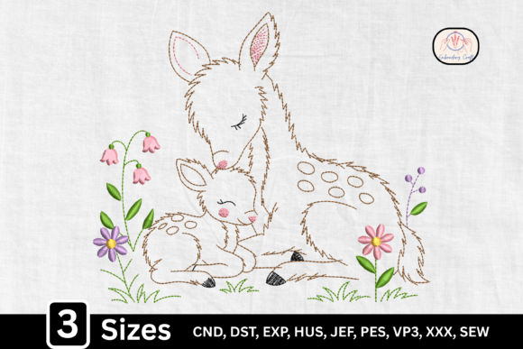 Woodland Deer Fawn: A Seasonal Embroidery Design with Timeless Charm